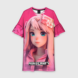 Платье клеш для девочки Персонаж Minecraft девушка, цвет: 3D-принт