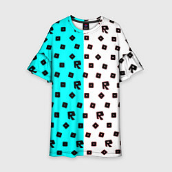 Детское платье Roblox pattern logo mobile
