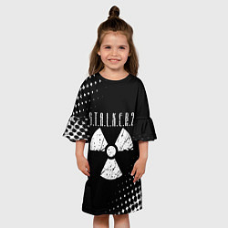 Платье клеш для девочки Stalker: Shadow of Chernobyl радиоактивность, цвет: 3D-принт — фото 2