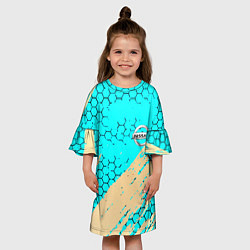 Платье клеш для девочки Nissan текстура краски, цвет: 3D-принт — фото 2