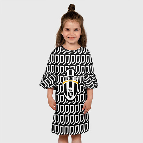 Детское платье Juventus pattern fc / 3D-принт – фото 3