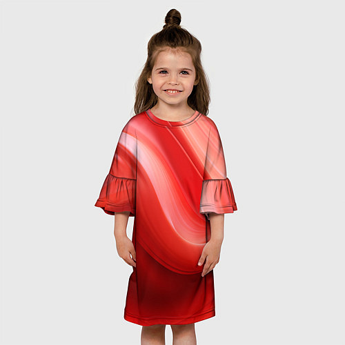 Детское платье Красная волна / 3D-принт – фото 3
