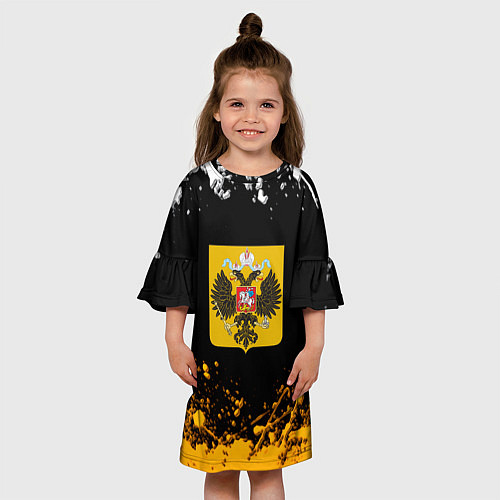 Детское платье Имперская Россия краски абстрактные / 3D-принт – фото 3
