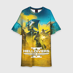 Платье клеш для девочки Helldivers 2: Confrontation, цвет: 3D-принт