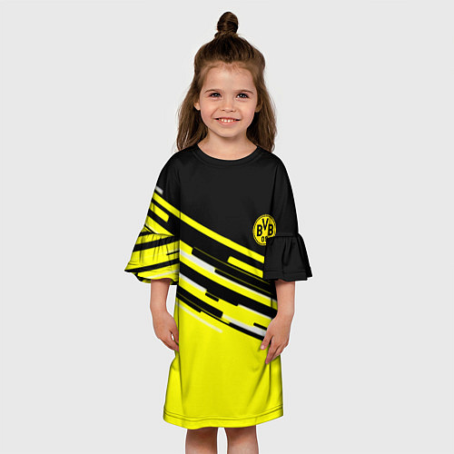 Детское платье Borussia текстура спорт / 3D-принт – фото 3