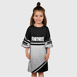 Платье клеш для девочки Fortnite geometry sport, цвет: 3D-принт — фото 2