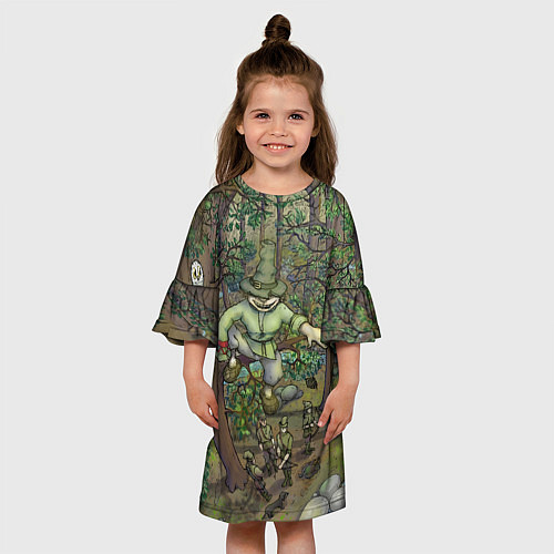 Детское платье Леший-озорник в лесу / 3D-принт – фото 3