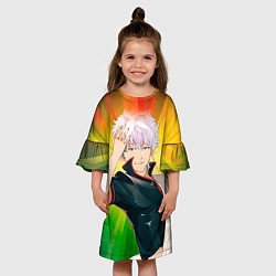 Платье клеш для девочки Гинтоки Саката из Гинтамы, цвет: 3D-принт — фото 2