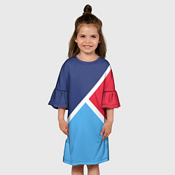 Платье клеш для девочки Расцветка из 90, цвет: 3D-принт — фото 2