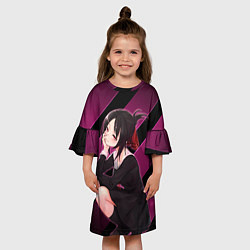 Платье клеш для девочки Кагуя из Kaguya sama wa Kokurasetai, цвет: 3D-принт — фото 2