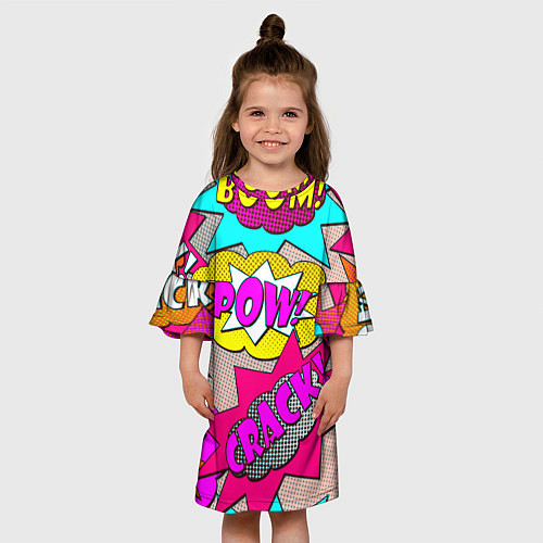 Детское платье Pop art - pow / 3D-принт – фото 3