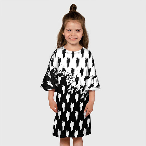 Детское платье Billie Eilish pattern black / 3D-принт – фото 3