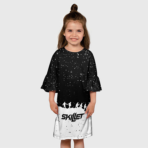 Детское платье Skillet rock music band / 3D-принт – фото 3