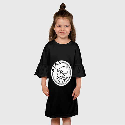 Детское платье Ajax fc белое лого / 3D-принт – фото 3