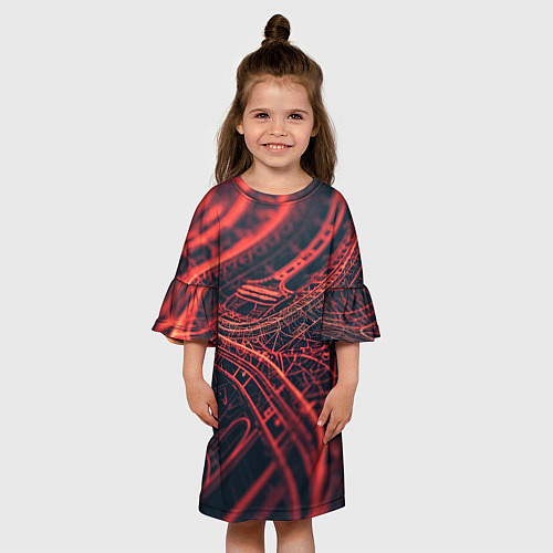 Детское платье Раскаленные нити / 3D-принт – фото 3
