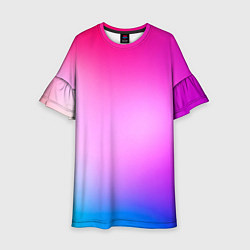 Платье клеш для девочки Colorful gradient, цвет: 3D-принт