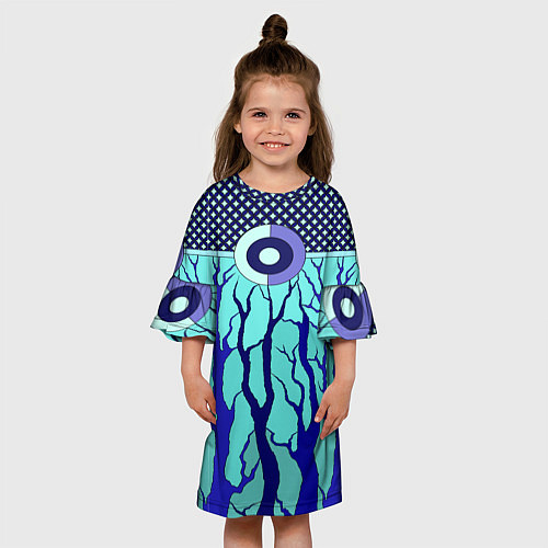 Детское платье Turquoise abstraction / 3D-принт – фото 3