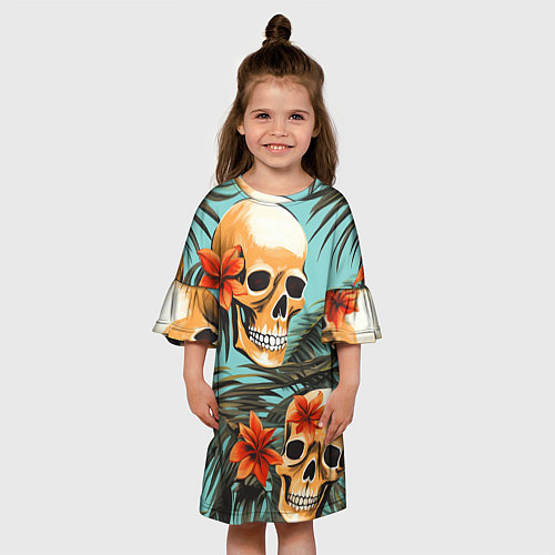 Детское платье Черепа на море / 3D-принт – фото 3
