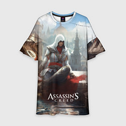 Платье клеш для девочки Assassins creed poster game, цвет: 3D-принт