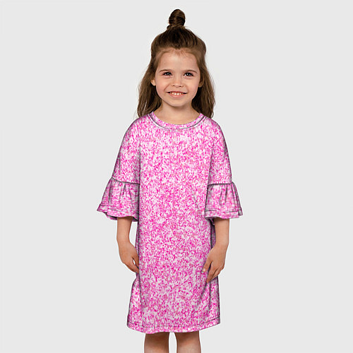 Детское платье Светло-розовый текстура напыление / 3D-принт – фото 3
