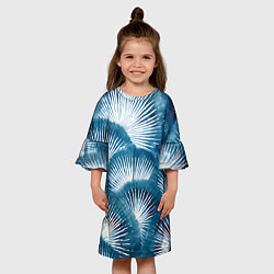 Платье клеш для девочки Японский шибори абстракция, цвет: 3D-принт — фото 2