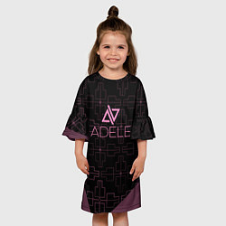 Платье клеш для девочки Adele hello, цвет: 3D-принт — фото 2