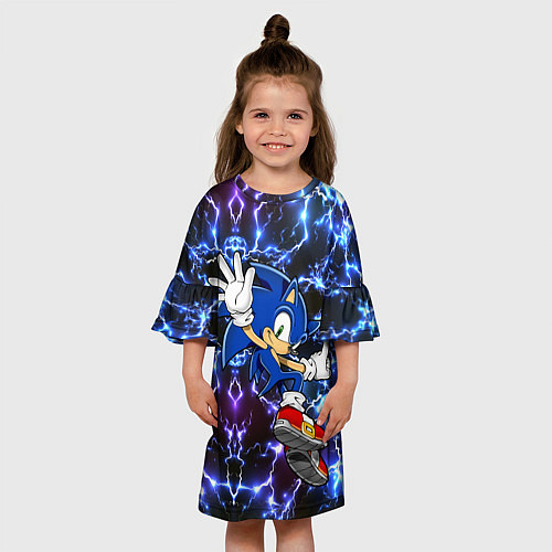 Детское платье Sonic blue x / 3D-принт – фото 3