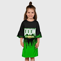 Платье клеш для девочки Doom, цвет: 3D-принт — фото 2