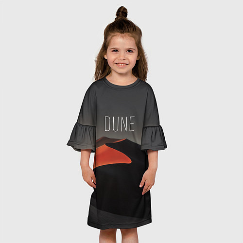 Детское платье Дюна - песок / 3D-принт – фото 3