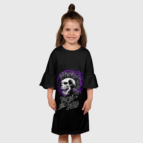 Детское платье Punk skull rock / 3D-принт – фото 3