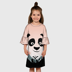 Платье клеш для девочки Силуэт кунг фу панда, цвет: 3D-принт — фото 2