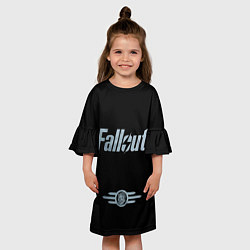 Платье клеш для девочки Fallout - Logo, цвет: 3D-принт — фото 2