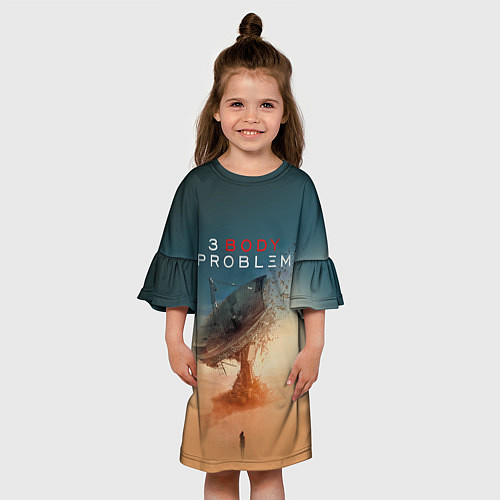 Детское платье 3 Body Problem - satellite / 3D-принт – фото 3