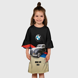 Платье клеш для девочки Винтажный автомобиль BMW 340, цвет: 3D-принт — фото 2