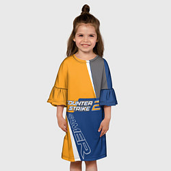 Платье клеш для девочки Total Counter-Strike 2, цвет: 3D-принт — фото 2