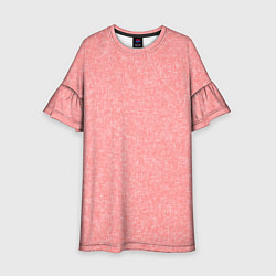 Детское платье Текстурный бледно-красный