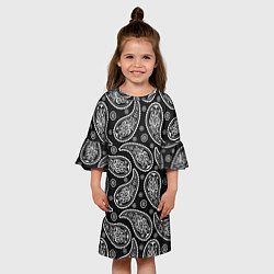 Платье клеш для девочки Паттерн огурцы, цвет: 3D-принт — фото 2
