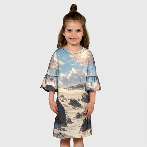 Детское платье Аниме пляж / 3D-принт – фото 3