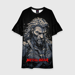 Платье клеш для девочки Веном Снейк Metal gear, цвет: 3D-принт