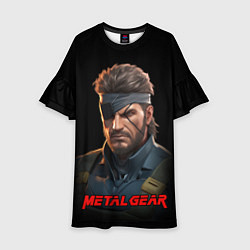 Платье клеш для девочки Веном Снейк из игры Metal gear, цвет: 3D-принт