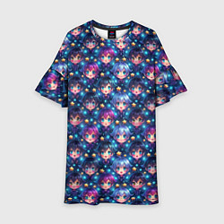 Детское платье Парень и девушка аниме паттерн