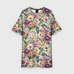 Детское платье Нежные цветочные мотивы паттерны