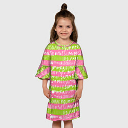 Платье клеш для девочки Summer pattern, цвет: 3D-принт — фото 2