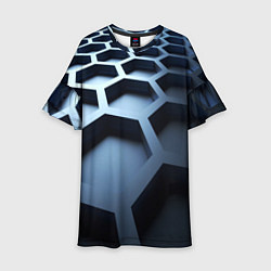 Платье клеш для девочки Броня нанотехнологичная, цвет: 3D-принт