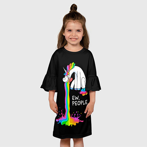 Детское платье Единорог не любит людей / 3D-принт – фото 3