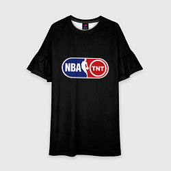 Платье клеш для девочки NBA logo tnt, цвет: 3D-принт