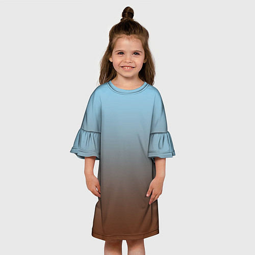 Детское платье Текстура градиент / 3D-принт – фото 3