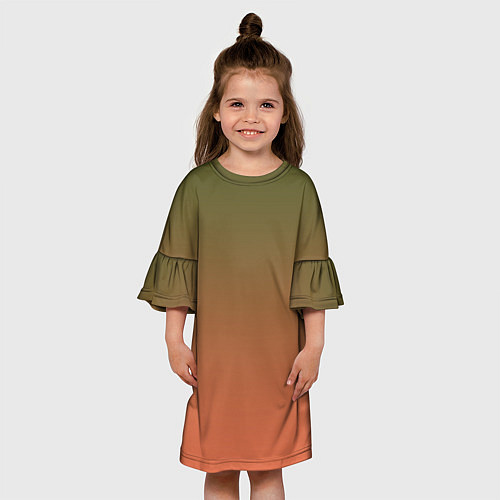 Детское платье Абстрактный градиент / 3D-принт – фото 3