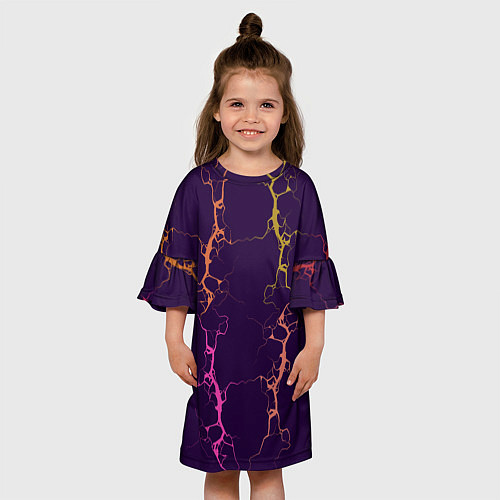 Детское платье Молнии на пурпурном / 3D-принт – фото 3