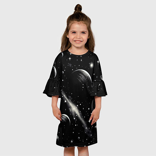 Детское платье Бескрайний космос - нейросеть / 3D-принт – фото 3